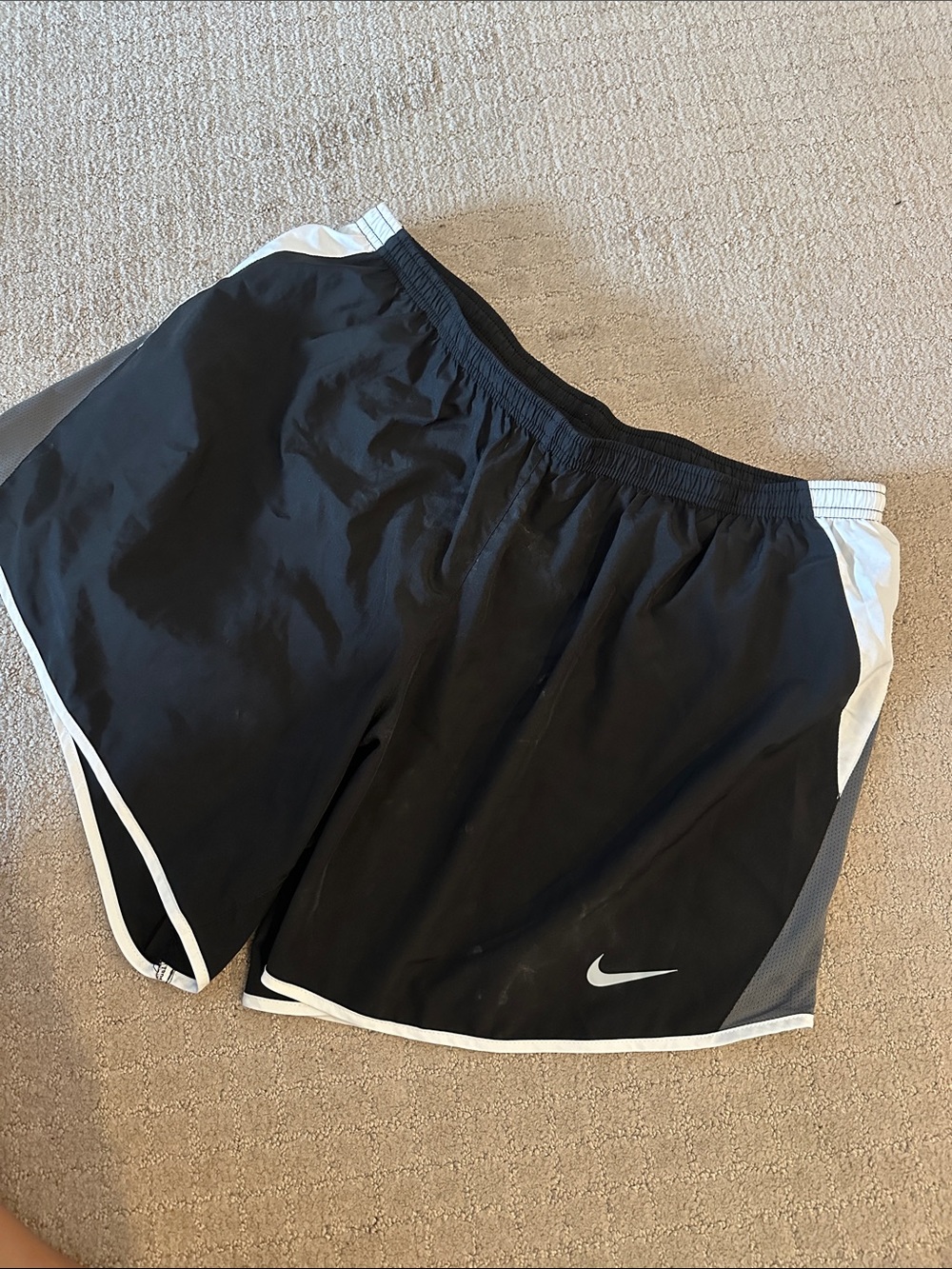 Nike Black Women's Athletic Shorts with White Trim